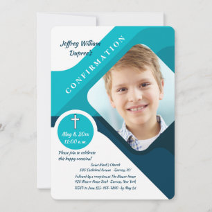 Moderne Bestätigung des Segen-Fotos Einladung