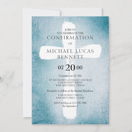 Moderne Bestätigung Einladung (Vorderseite)