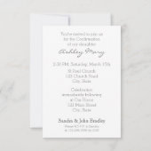 Moderne Bestätigungseinladung Wählen Sie Ihre Farb Einladung (Rückseite)