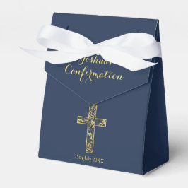 Moderne Bestätigungsgold Cross Jungs Namensfeld Geschenkschachtel