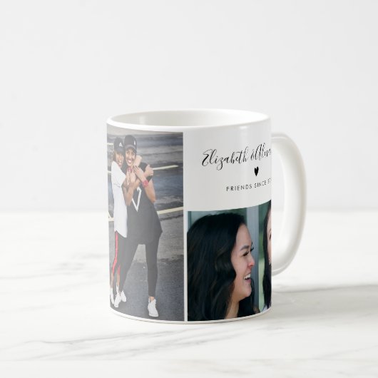 Moderne beste BESTE FREUNDIN 3 Fotocollage Besties Kaffeetasse (VorderseiteRechts)