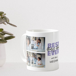 Moderne beste Bonus-Mama Fotocollage Kaffeetasse