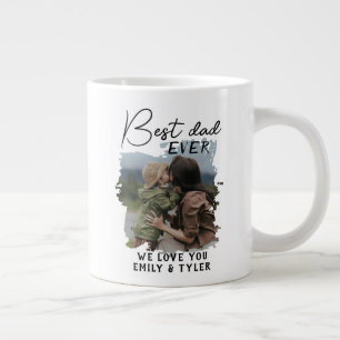Moderne beste Dad Familienfoto Vatertag  Jumbo-Tasse