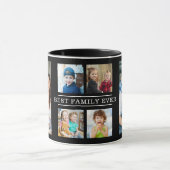 Moderne beste Familie je 6 Foto Collage Black Tasse (Zentrum)