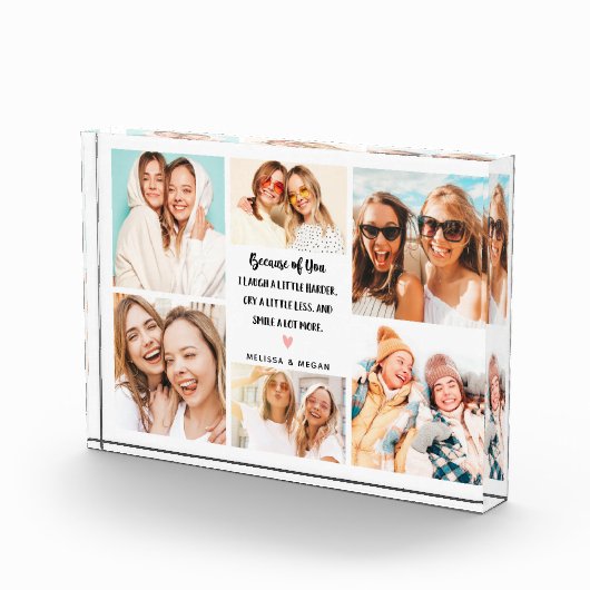 Moderne beste Freunde 6 Foto Collage Block (Rechts)