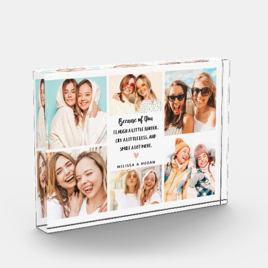 Moderne beste Freunde 6 Foto Collage Block (Links)