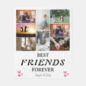 Moderne beste Freunde Foto Collage Fleece Blanket (Vorderseite)