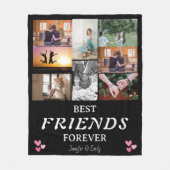 Moderne beste Freunde Foto Collage Fleece Blanket (Vorderseite)
