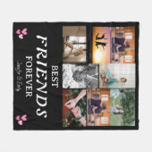 Moderne beste Freunde Foto Collage Fleece Blanket (Vorderseite (Horizontal))
