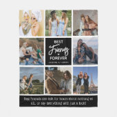 Moderne beste Freunde für immer 8 Foto Collage Fleecedecke (Vorderseite)