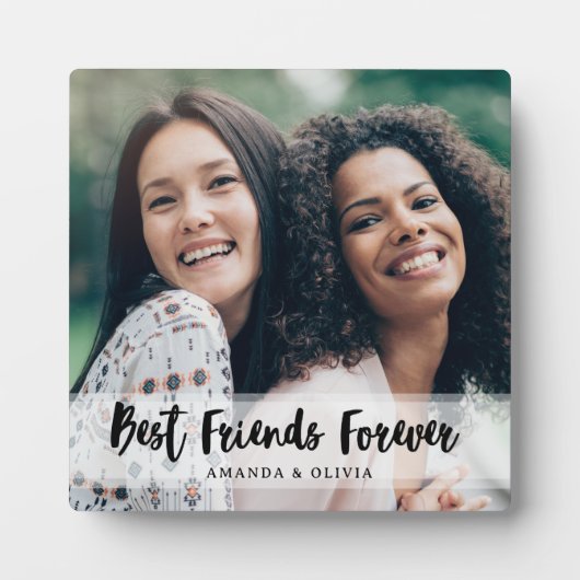Moderne beste Freunde für immer eine Bildvorlage Fotoplatte (Vorderseite)