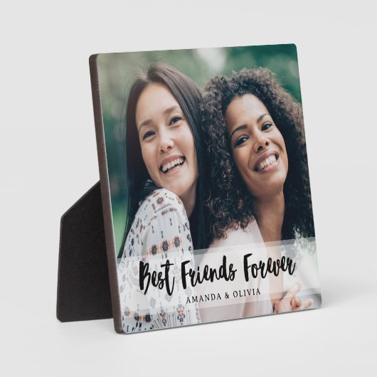 Moderne beste Freunde für immer eine Bildvorlage Fotoplatte (Vorderseite)