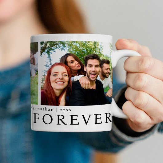 Moderne beste Freunde für immer Foto Collage Kaffeetasse