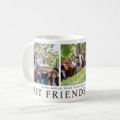 Moderne beste Freunde für immer Foto Collage Kaffeetasse (Vorderseite Links)