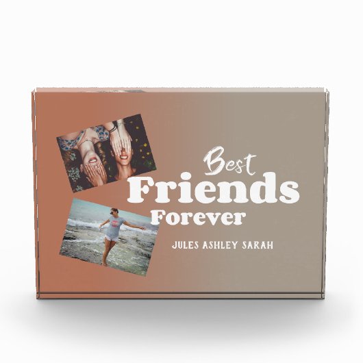 Moderne beste Freunde für immer Fotoblock (Vorderseite)