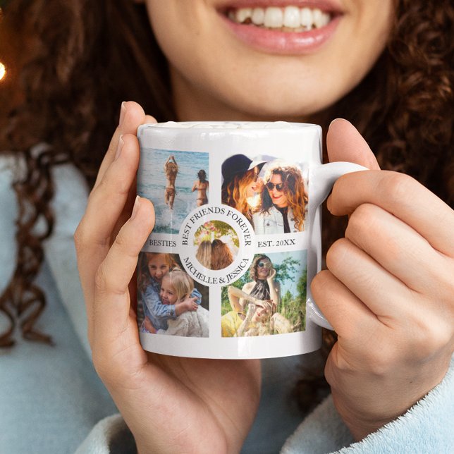 Moderne beste Freunde für immer FotoCollage | Best Kaffeetasse