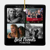 Moderne beste Freunde für immer FotoCollage | Best Keramikornament (Rückseite)