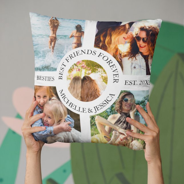 Moderne beste Freunde für immer FotoCollage | Best Kissen (Von Creator hochgeladen)