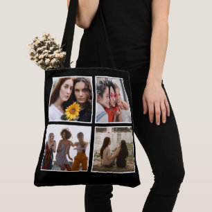 Moderne beste Freunde für immer FotoCollage   Best Tasche
