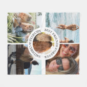 Moderne beste Freunde für immer Fotocollage Bestie Fleecedecke (Vorderseite (Horizontal))