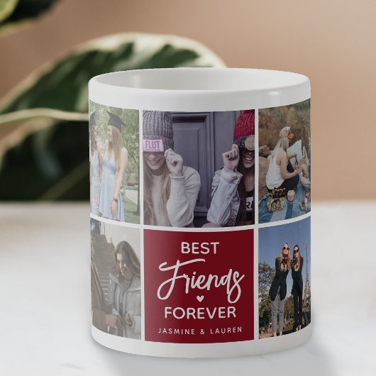 Moderne beste Freunde für immer FotoCollage Kaffeetasse