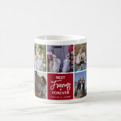 Moderne beste Freunde für immer FotoCollage Kaffeetasse (Mittel)