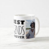 Moderne beste Freunde für immer kühne Typografie-F Kaffeetasse (VorderseiteRechts)