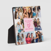 Moderne beste Freunde für immer rosa FotoCollage Fotoplatte (Vorderseite)