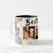 Moderne BESTE FREUNDIN 4-Foto Collage Tasse (Vorderseite Links)