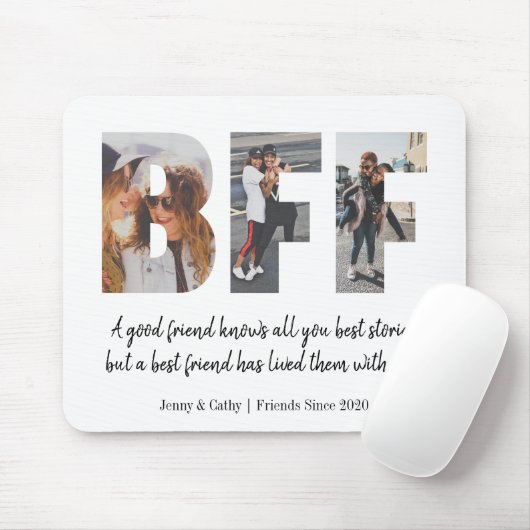 Moderne BESTE FREUNDIN Bester Freund für immer Nie Mousepad (Mit Mouse)