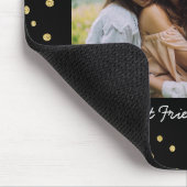 Moderne BESTE FREUNDIN Besties Foto Black Gold Mousepad (Ecke)