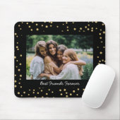 Moderne BESTE FREUNDIN Besties Foto Black Gold Mousepad (Mit Mouse)