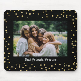Moderne BESTE FREUNDIN Besties Foto Black Gold  Mousepad