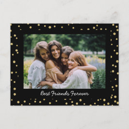Moderne BESTE FREUNDIN Besties Foto Black Gold Postkarte