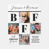 Moderne BESTE FREUNDIN Besties FotoCollage Fleecedecke (Vorderseite)