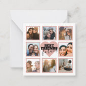 Moderne BESTE FREUNDIN Foto Collage Rose Goldenes  Mitteilungskarte (Vorderseite)