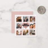 Moderne BESTE FREUNDIN Foto Collage Rose Goldenes Mitteilungskarte (Vorderseite/Rückseite Beispiel)