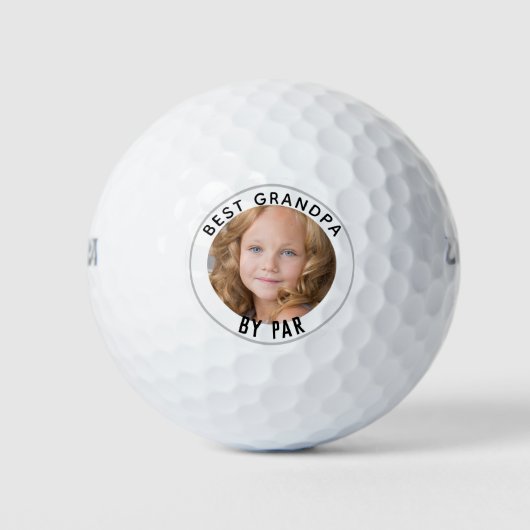 Moderne BESTE GRANDPA PAR Foto Golf Balls Golfball (Vorderseite)