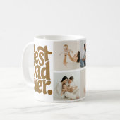 Moderne beste Hund Papa Foto Kaffeetasse (Vorderseite Links)