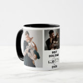 Moderne beste Hund-Vater-Foto Tasse (Vorderseite Links)