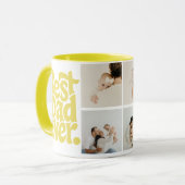 Moderne beste Hund-Vater-Foto Tasse (Vorderseite Links)