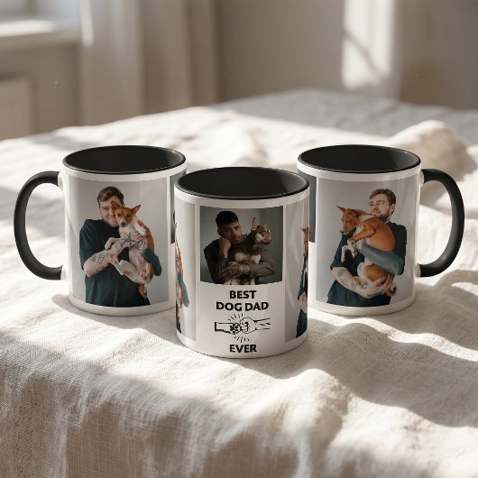 Moderne beste Hund-Vater-Foto Tasse