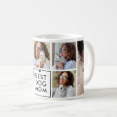 Moderne beste Hundemutter 7-Foto-Collage Kaffeetasse (VorderseiteRechts)