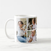 Moderne beste Hundemutter 7-Foto-Collage Kaffeetasse (Links)