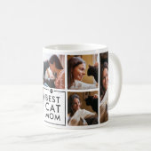 Moderne beste Katzenmutter 7-Foto-Collage Kaffeetasse (VorderseiteRechts)