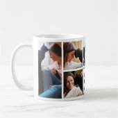 Moderne beste Katzenmutter 7-Foto-Collage Kaffeetasse (Links)