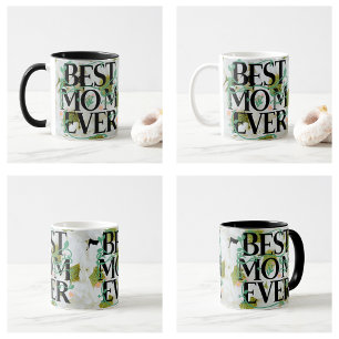 Moderne Beste Mama Aller Zeiten Weiße Blüten Kaffeetasse
