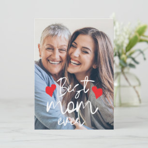 Moderne Beste Mama Aller Zeiten Zwei-Foto-Mutterta Karte