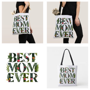 Moderne Beste Mama Allerliebste Blumen Und Grüne P Tasche