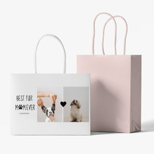 Moderne, beste Mama für alle Zeiten Hundebahn Fo Große Geschenktüte